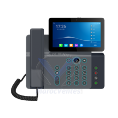 Téléphone vidéo IP Haut Gamme Ecran Tactile 7" 20 Lignes SIP Bluetooth et WiFi Intégré 116 touches programmables