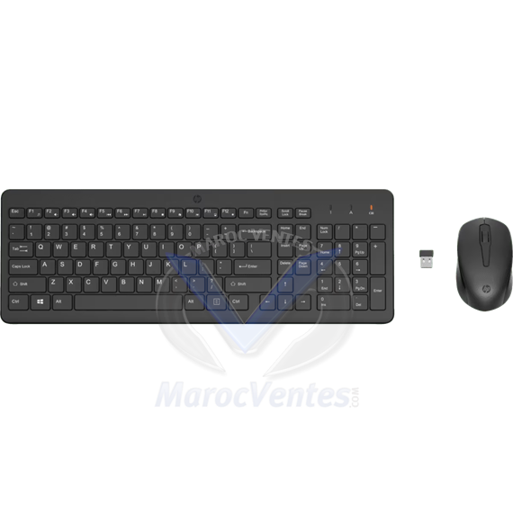 COMBINAISON SOURIS ET CLAVIER SANS FIL HP 330 (2V9E6AA) 2V9E6AA