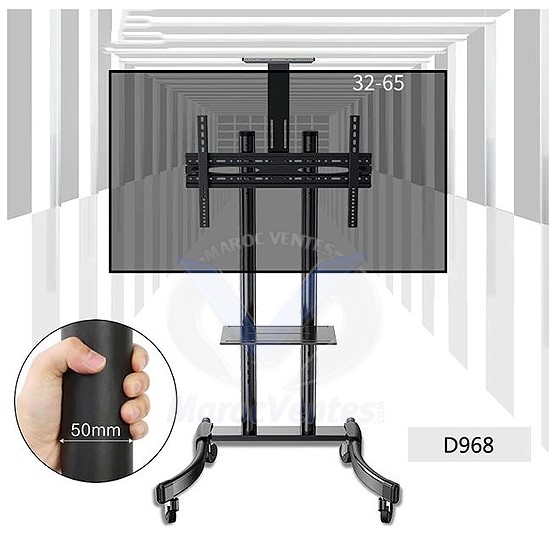 Meuble Pour Écran TV Chariot de Télévision Mobile 32-65" DGT22-D968