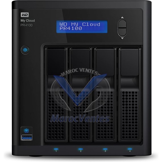 Serveur NAS WD My Cloud Pro PR4100 4 Baie WDBNFA0000NBK