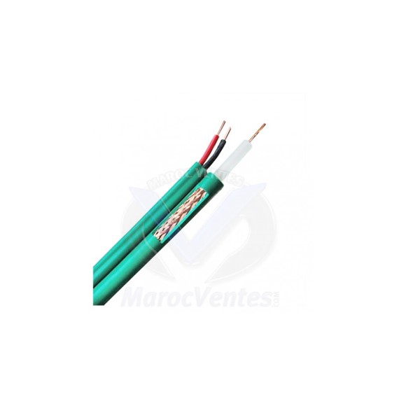 KX6+2C Cable coaxial avec alimentation