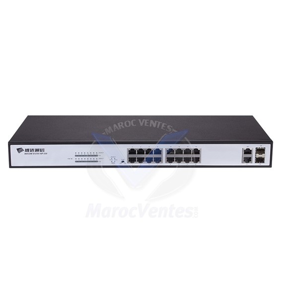 Switch Ethernet 24-Ports 100M PoE avec 2 Ports GE Combo S1226‐24P‐330